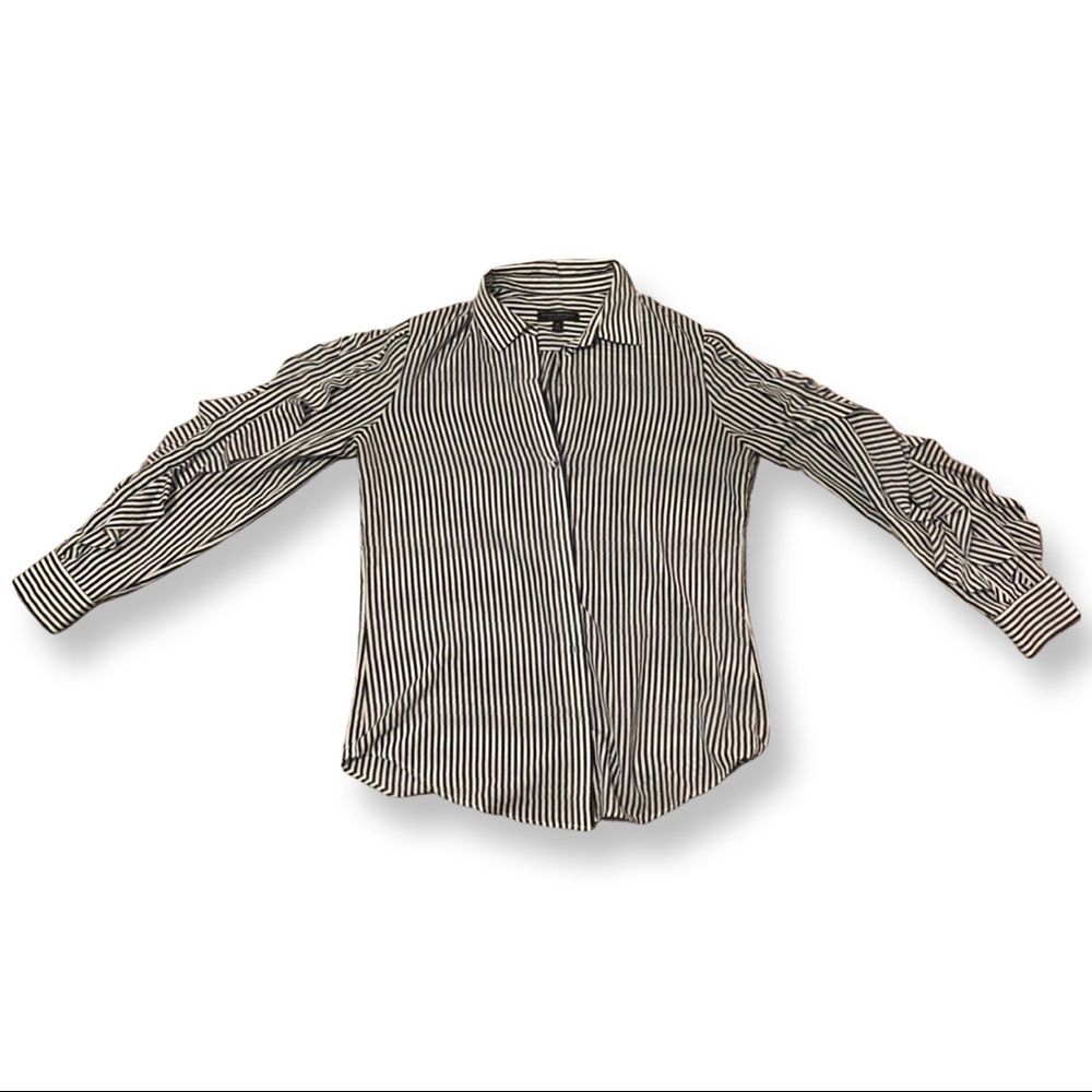 Banana Republic Black & White Striped Dillon Shirt